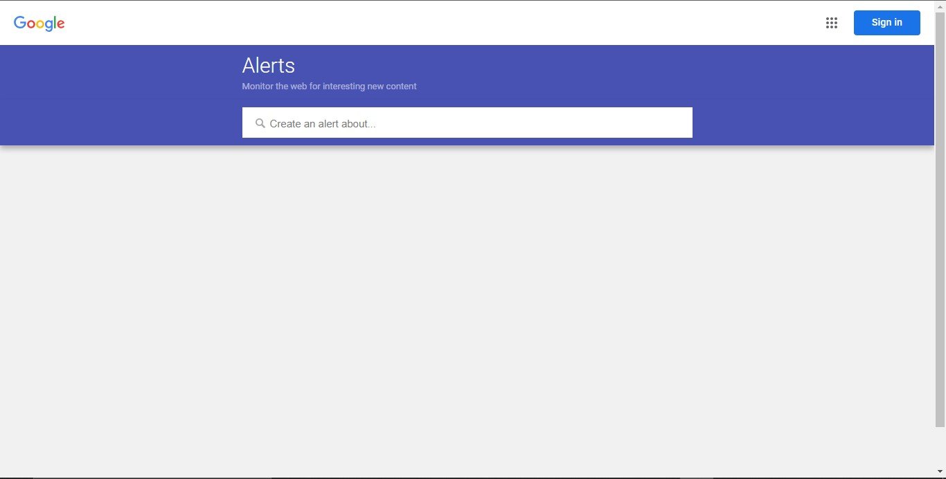 Google alarts
