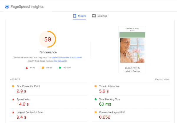 optimize your page speed